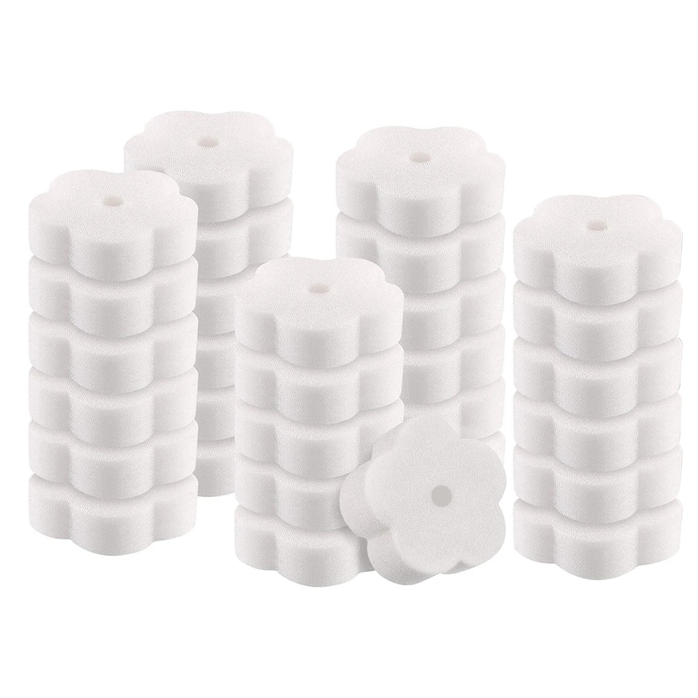 Esponjas absorbentes de aceite para niños, bañera de espuma, piscina de hidromasaje, bañera flotante, bañeras de coche blancas, 30 piezas