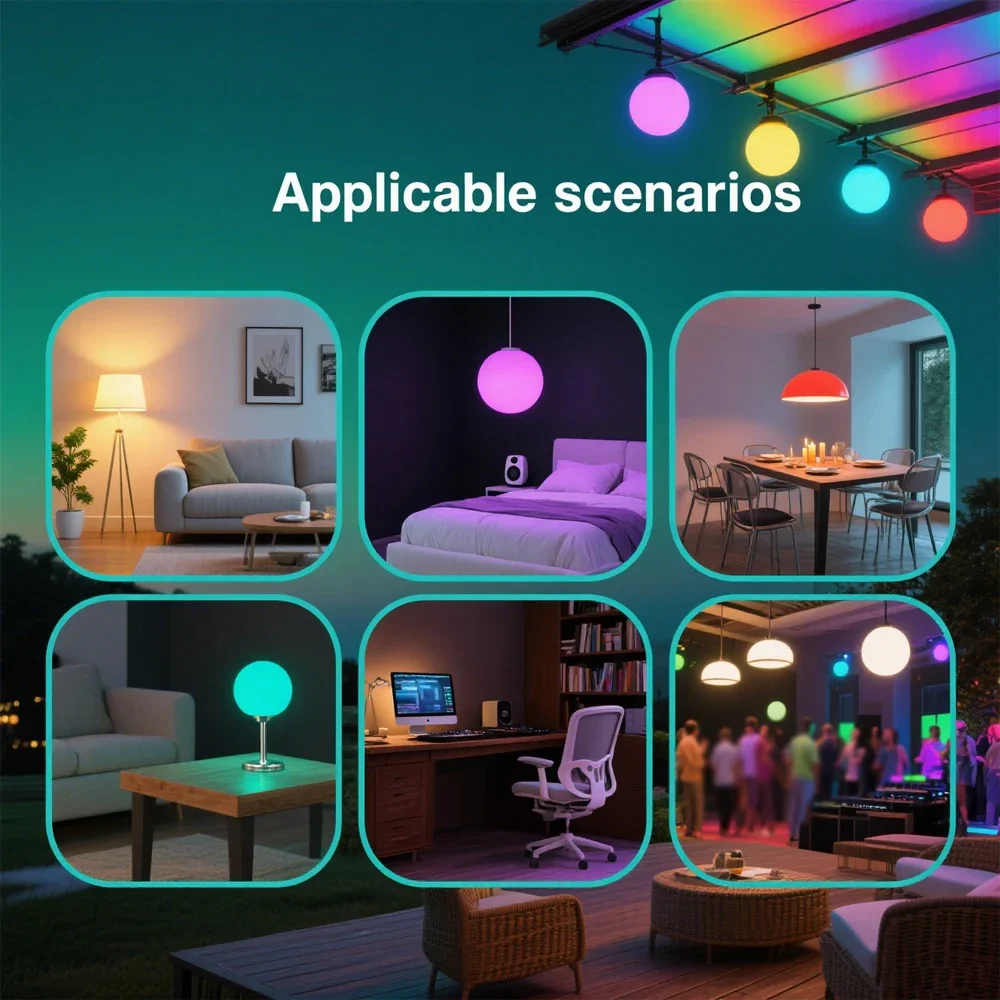 Smart RGBW LED Bulb Spotlight E27  B22  with Infrared Remote Control Suitable for Colorful Home Lighting - view 6