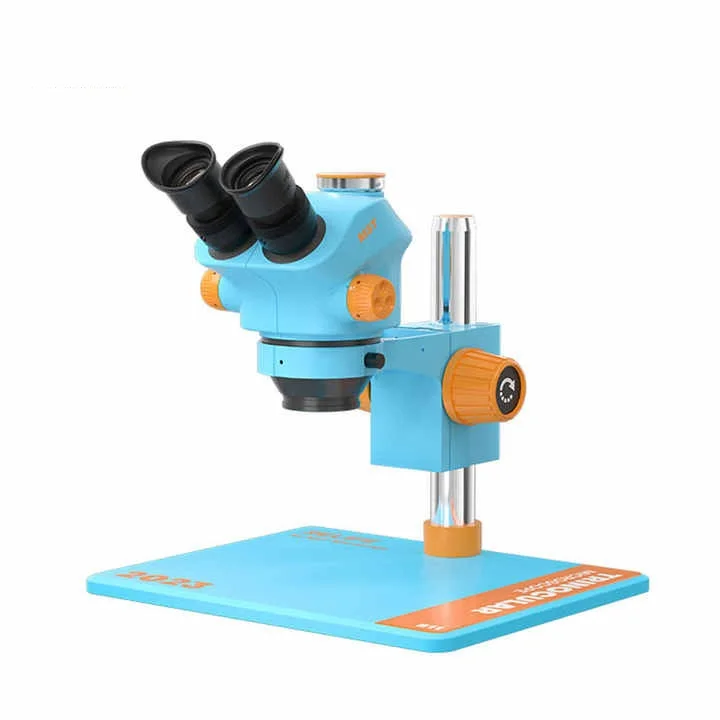 RL-M5T-B11 Trinocular HD Microscope 7X-50X Objective Lens For Mobile Phone Repair With Large Size Aluminum Base