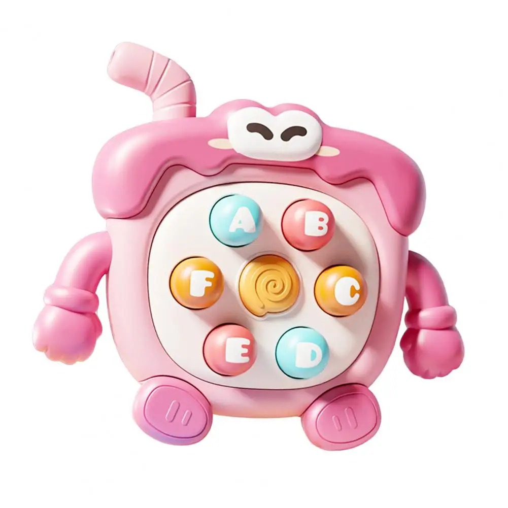 Juego de golpeo de topo 2 en 1, máquina de juego educativa de mano para niños pequeños con diseño de perro de dibujos animados, juguete de viaje portátil para niños