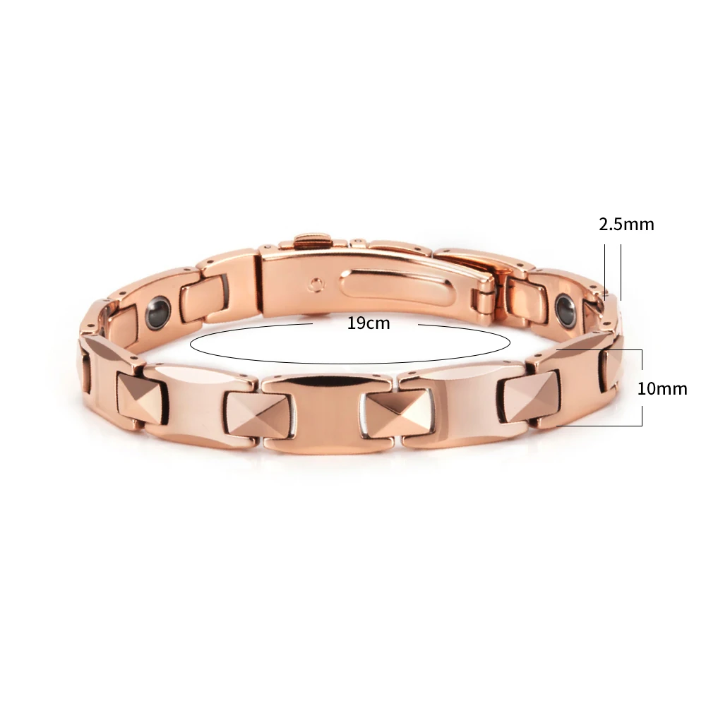 Wollet Tungsten Carbide Bracelets Scratch-proof Magnetic Germanium Jewelry Waterproof Silver-color Metal Shiny Polished