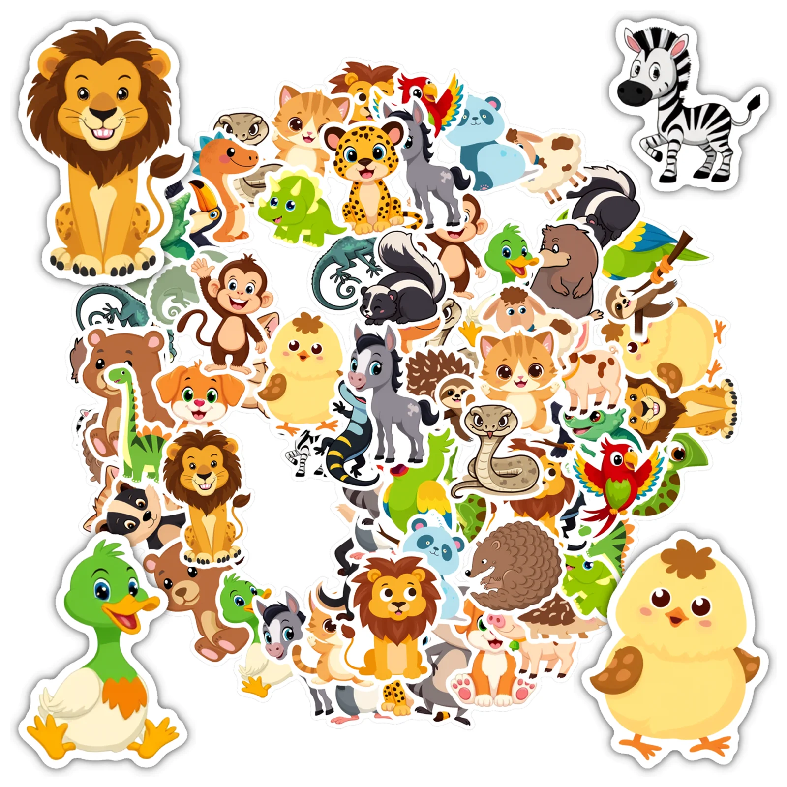 

35 шт.-50 шт., наклейки с милыми героями мультфильмов, милые наклейки с животными, игрушки, наклейки с животными для гитары, сделай сам, скейтборд, ноутбук, сделай сам