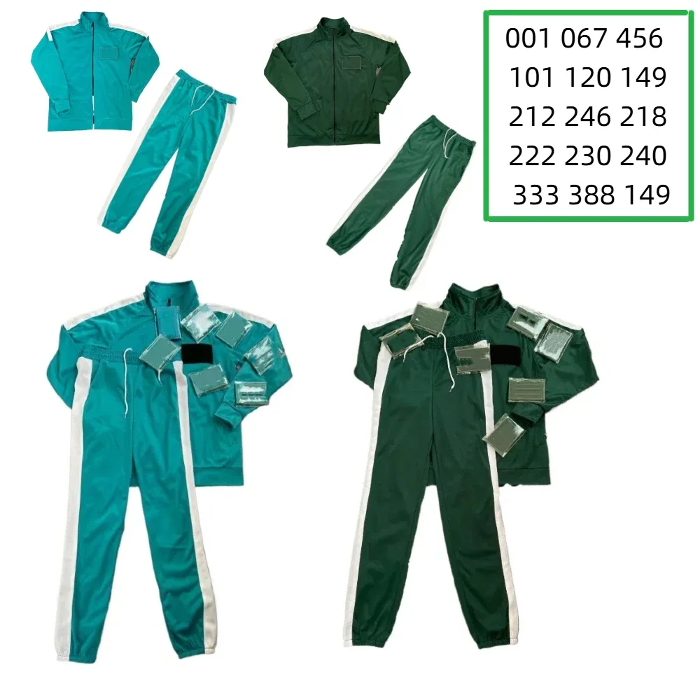 

Men Woman Sports Sweatshirt Disguise Zipper Sweatshirt for Team Hallowmas Suit Korea Drama Jeux De Cosplay Calmars Game Costume