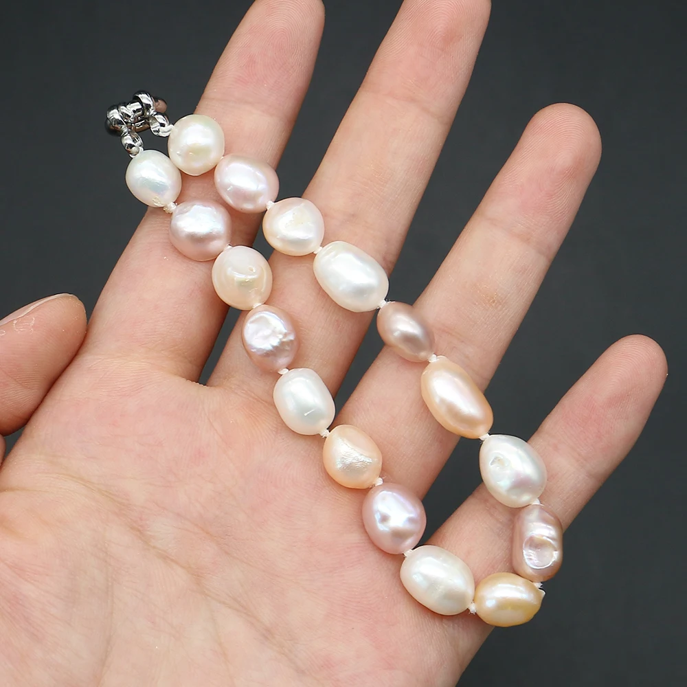 

8-9mm Natural Freshwater Baroque Pearl Bracelet With Directional Clasp 18cm Length Exquisite Women's Wrist Ornament Gift 1Strand