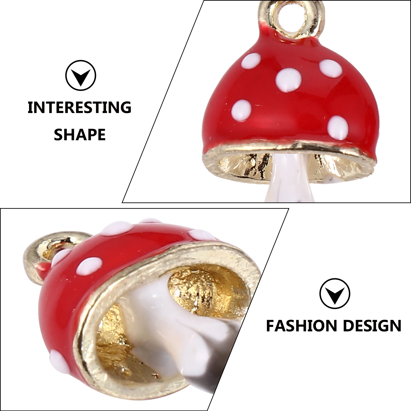 

Mushroom Jewelry Making Pendant Earring Accessories Enamel Tiny Charms for Bracelets Mushrooms