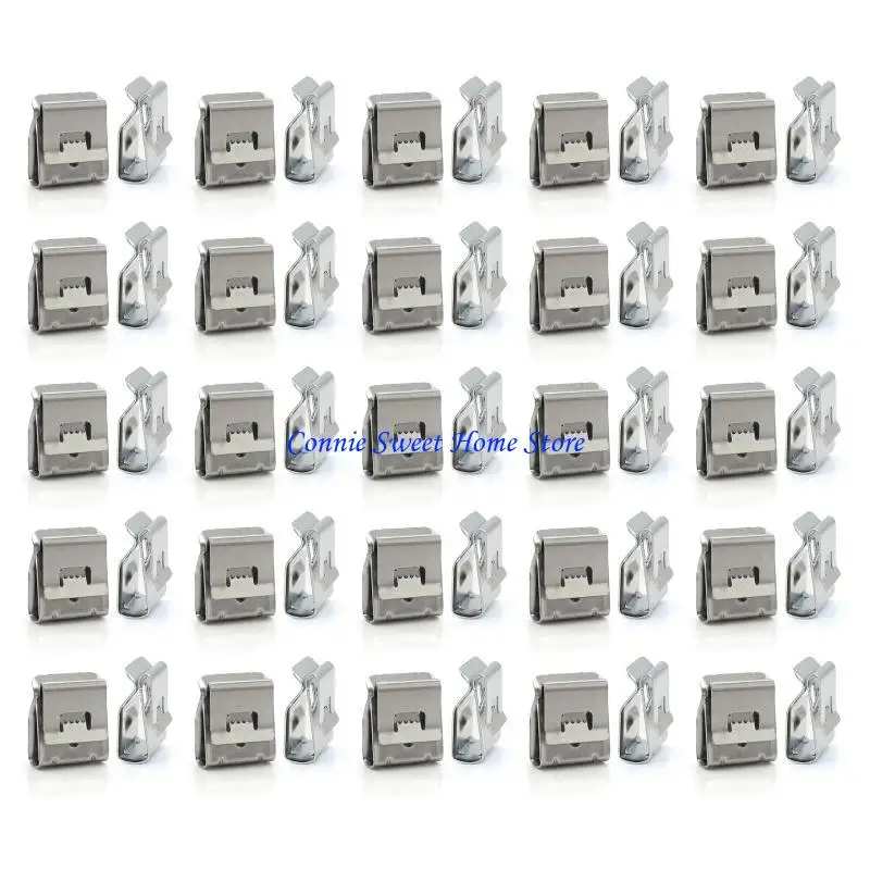 LXAF 50Pcs Stainless Steel Solar Cable Clips Management Wire Clip Fastener Clips