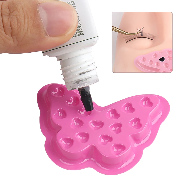 100 Uds. Soporte de pegamento para pestañas de mariposa desechable, almohadillas adhesivas, herramienta de extensión de pestañas postizas, suministros profesionales, herramientas de maquillaje