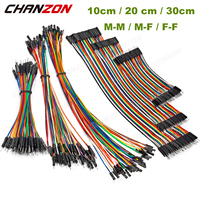 40-120Pcs 10cm 20cm 30cm Dupont Cable Line Jumper Wire Kit Male Female 24AWG Copper Long Ribbon Connector Set for DIY Breadboard