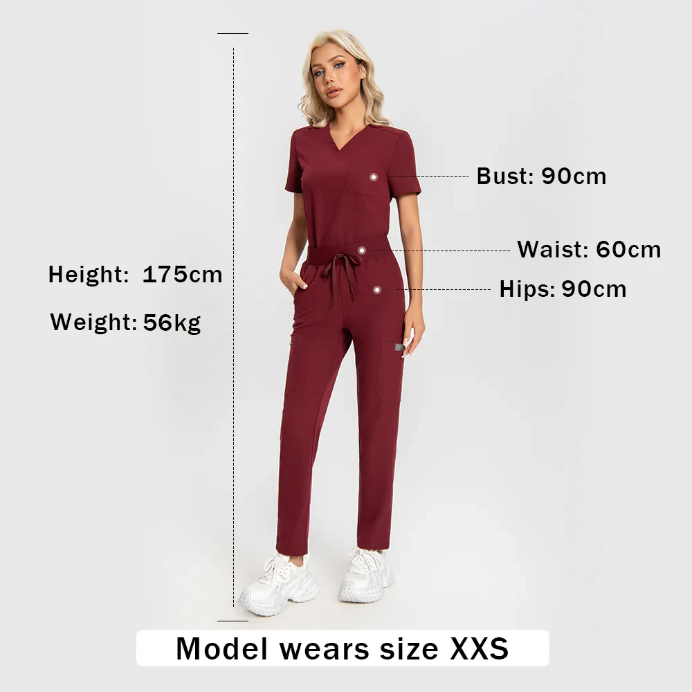 KUNGFU SCRUBS Krankenschwesteruniform, Damen-Peelings-Set, Weichheit, Anti-Falten, medizinische Uniform, antibakterielles OP-Kittel