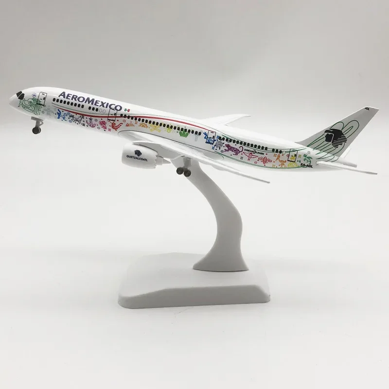 19cm Mexican Air AEROMEXICO Airlines Boeing 787 B787 Airways Alloy Metal Airplane Model Diecast Plane Model & Wheels Aircraft