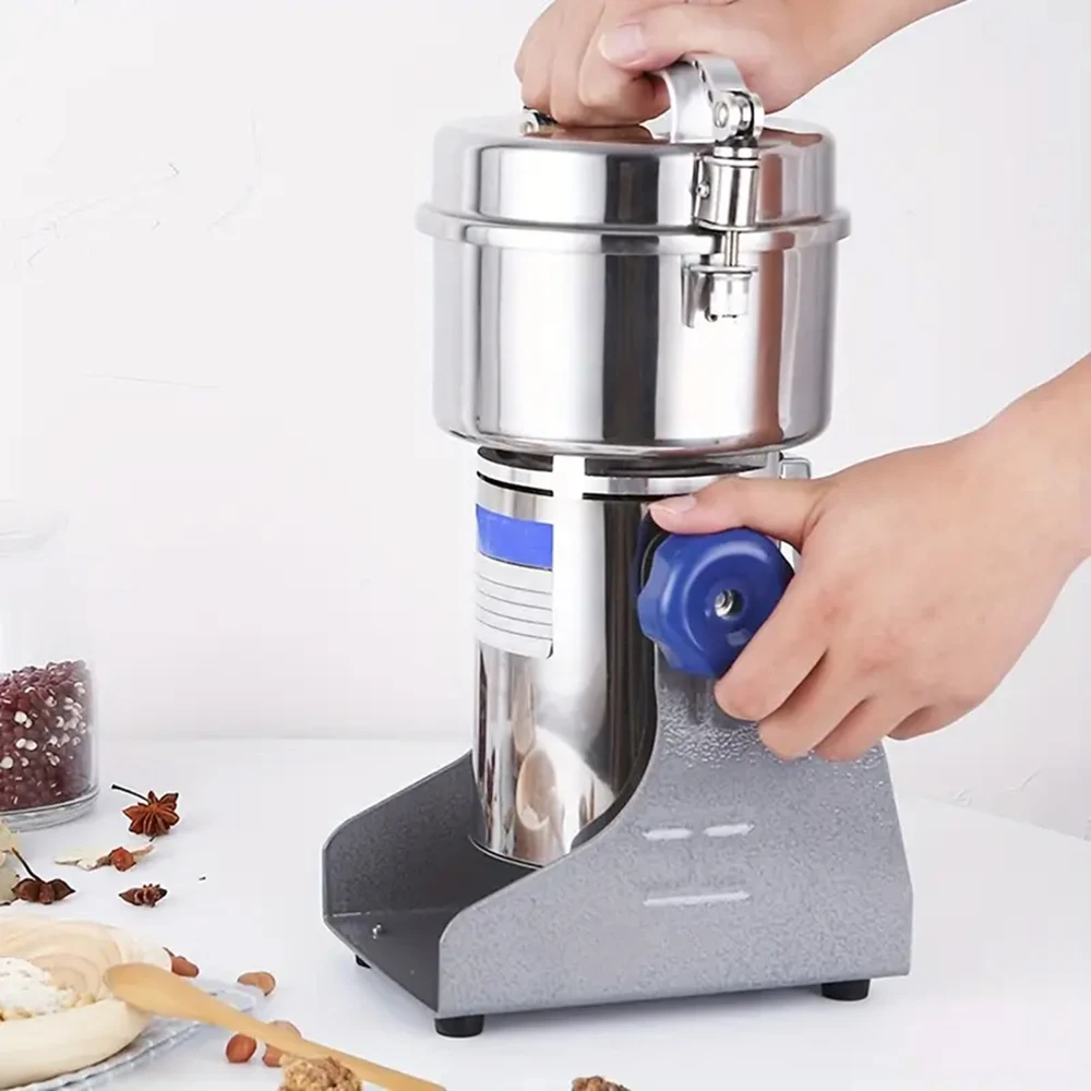 800G Elektrische Getreidemühle aus 304 Edelstahl, Hochgeschwindigkeits-Multifunktions-Zerkleinerer für Gewürze, Kaffee und Trockenfutter – Detail 6