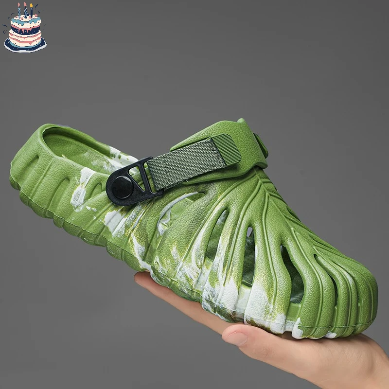 

Мужские тапочки Monstera с принтом пальмовых листьев, нескользящие пляжные тапочки для ванной, летние шлепанцы с тропическими листьями, мягкие тапочки-подушечки