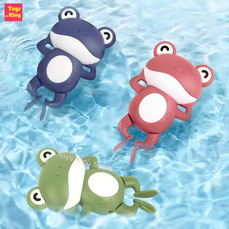 Wind-up Frog Animals Clockwork Floating 0 12 Months Baby Bath Toys Kids Swimming Pool Water Playing Game Children Toys Gifts