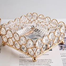 1pc Golden Transparent Crystal Glass Ashtray,Living Room Office Bar Restaurant Decoration Cigar Ashtray Men Gift