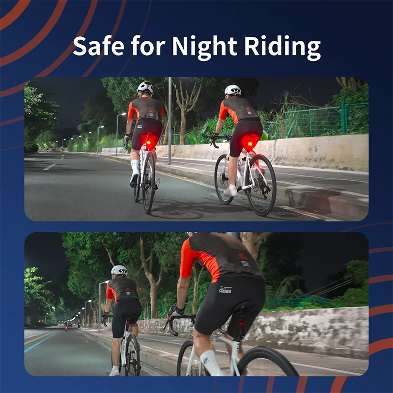  COOSPO TR70 Smart Tail Light Bike Taillight 7 Lighting Modes Radar Rear Light Brake Warning 220°Wide-angle Light Cycling Lamp