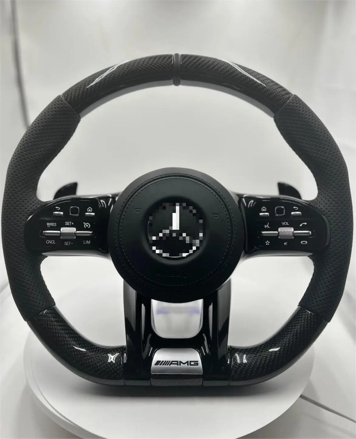 Factory Custom Real Carbon Fiber Steering Wheel For The Benz W204 W205 W213 W219 W222 A45 C63 E63 Gle Gls AMG