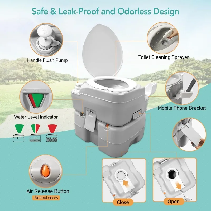 home.Outdoor Garden Camping Hand Sink with Portable Toilet,  for RV/Kitchen/Indoor (2023 updated version)