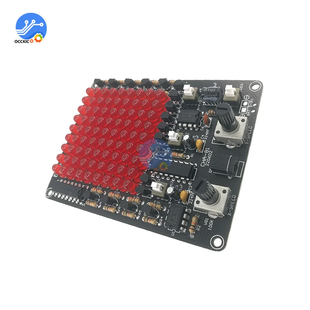 CHA-81 DC5-9V LED Tracking Light parti fai da te Kit di produzione elettronica alimentatore a batteria USB