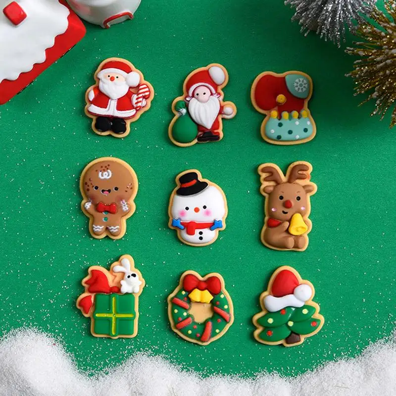 Christmas Slices Resin Christmas Resin Flatback Resin Button Craft Embellishments Assorted Christmas Style Resin Flatback Cute