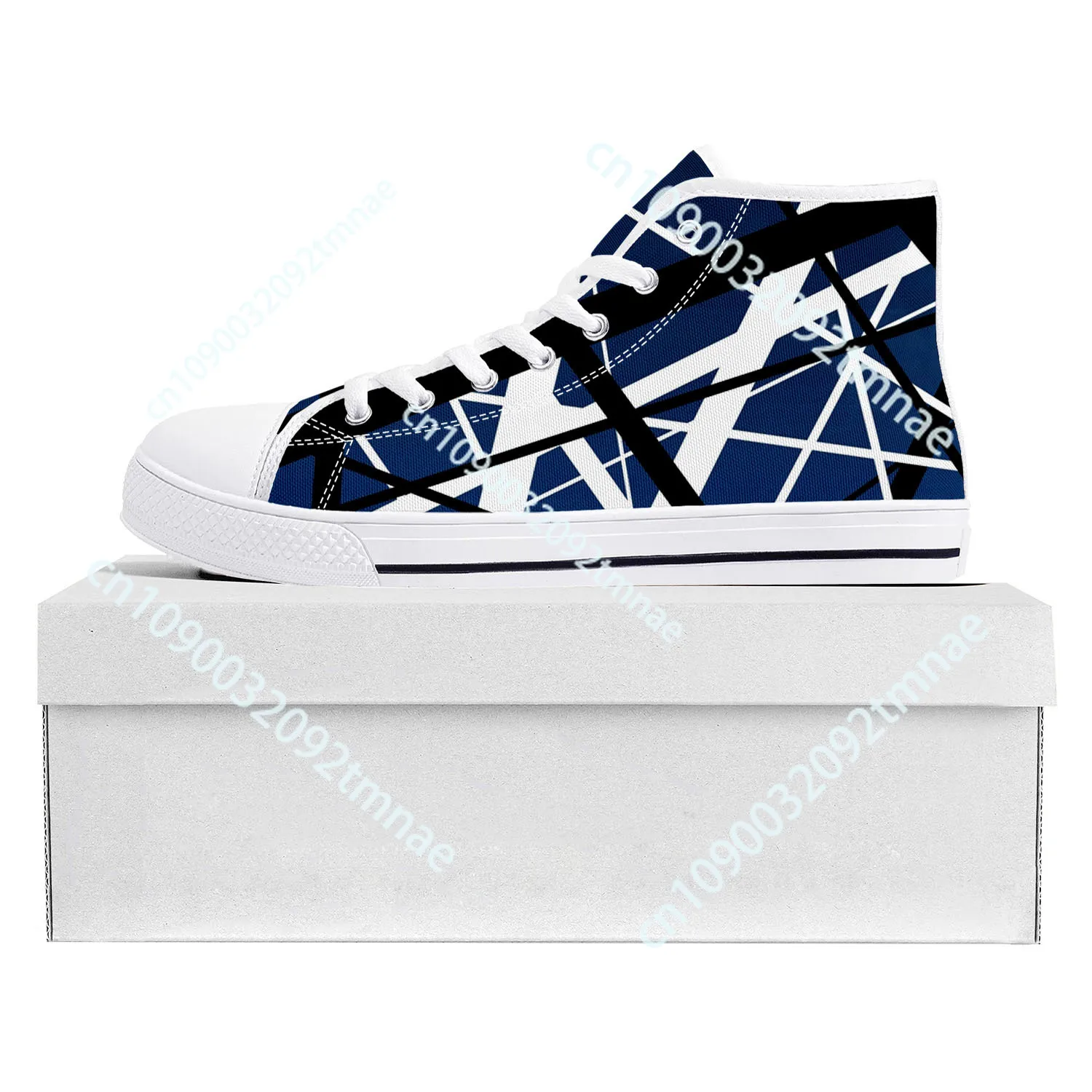 

Van Halen 5150 Stripe Metal Rock Band High Top High Quality Sneakers Mens Womens Teenager Canvas Sneaker Couple Shoe Custom Shoe