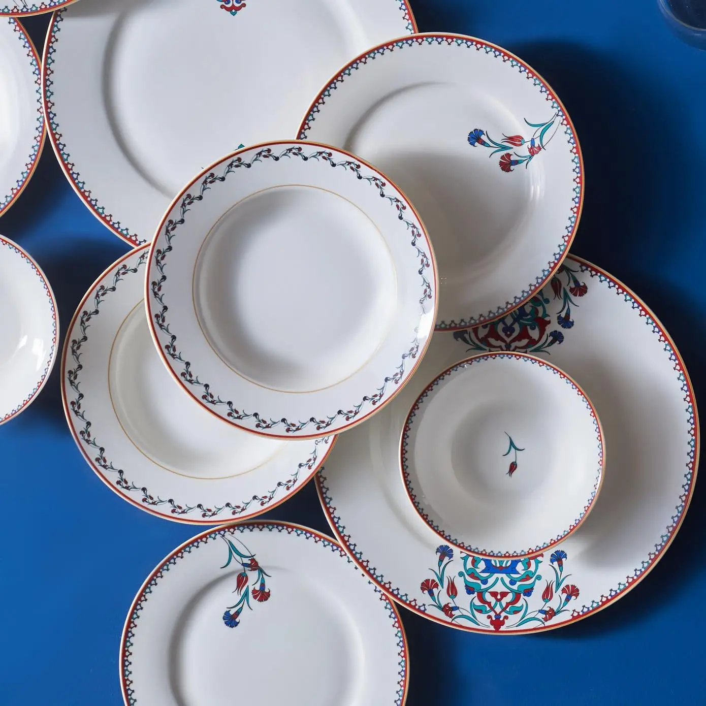 Conjunto de jantar de porcelana Nakkas de 24 peças para 6 pessoas, design exclusivo, louças e pratos, ocasiões diárias e especiais, chique e ele