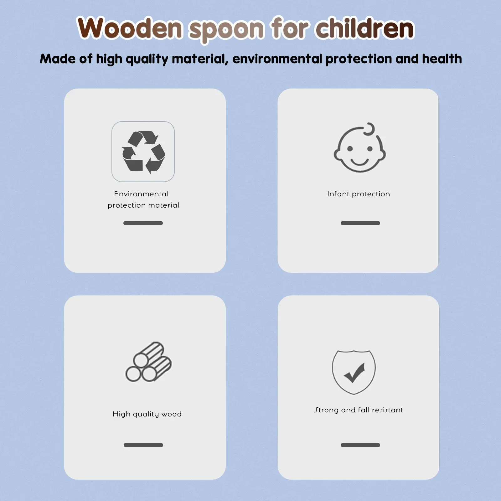 

Набор из 6 детских ложек из дерева с гладкой поверхностью, легко моются, с мультяшным дизайном, для детской посуды, ложки для мороженого, риса и еды