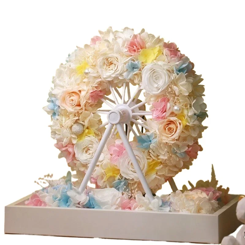 Eternal Flower Ferris Wheel Rose Real Flower Premium Gift Box Birthday Valentine's Day Wedding Adult Gift