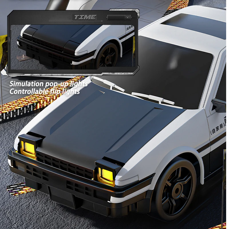 2024 Nowy 1:24 Symulacja samochodu RC AE86 Model Szybki samochód do driftu 2.4G RC Drift Car ze zdalnymi światłami do kolekcji prezentów