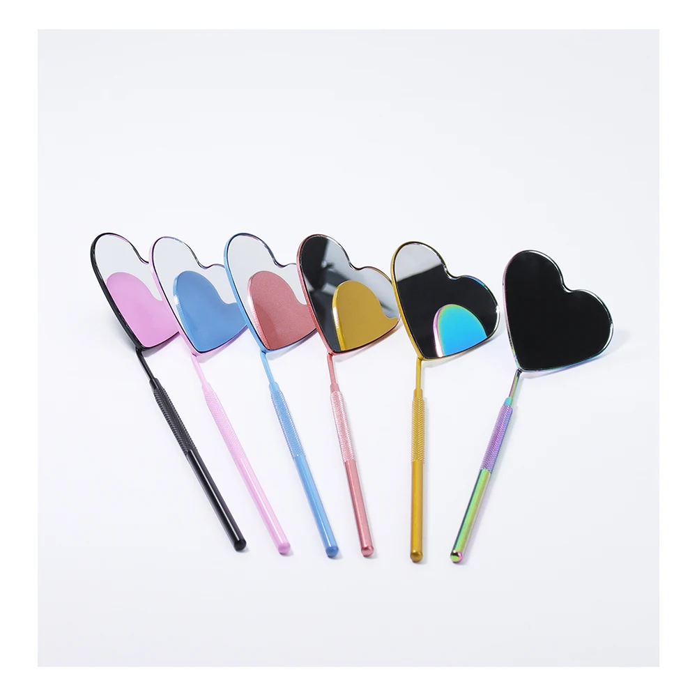 GLAMLASH Eyelash Mirror  Makeup Mirror Magnifying Beauty Long Handle For Checking False Eyelashes Extension Makeup Tool