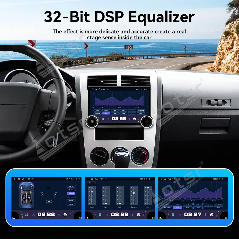 11.5Inch Dual Knob Car Radio For Dodge Caliber 2007-2010 Android Multimedia Player TouchScreen GPS Navigation CarPlay DSP Stereo