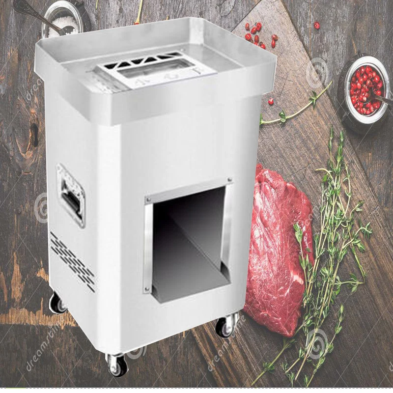 

2200W Commercial Meat Slicer Multifunctional Stainless Steel Vertical Slicing Shredded Dice Meat Cutter