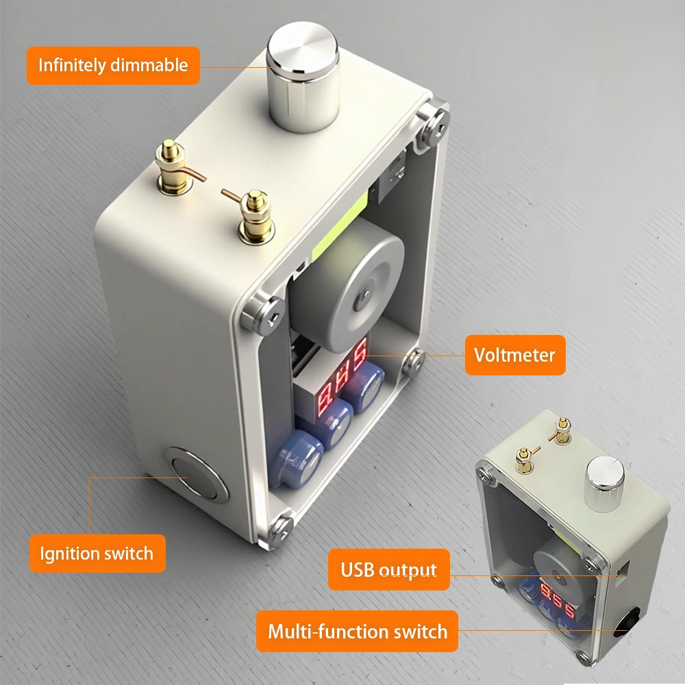 Мини-генератор с рукояткой, освещение зажигания, зарядка через USB, портативный ручной генератор, дуговой генератор зажигания для улицы