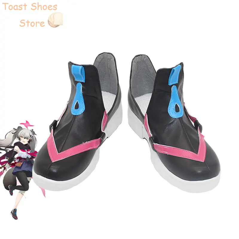 Spiel blau Archiv Chidori Michiru Cosplay Schuhe Pu Lederschuhe Halloween Karneval Stiefel Cosplay Requisiten Kostüm Requisite