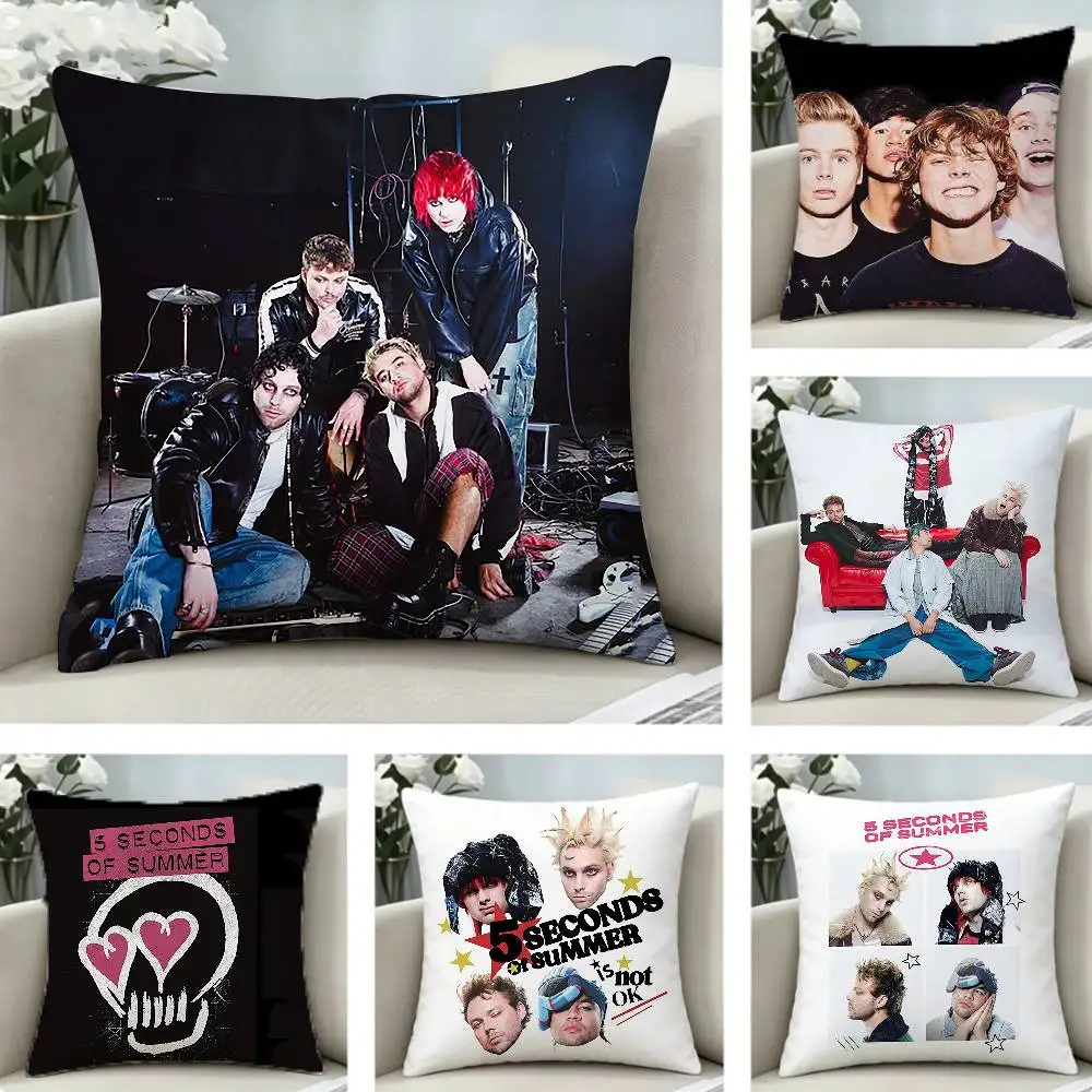 

5SOS S-Seconds of S-Summer Pillow Case Pattern Printed Pillowcase For Living Room Sofa Cushion Cover