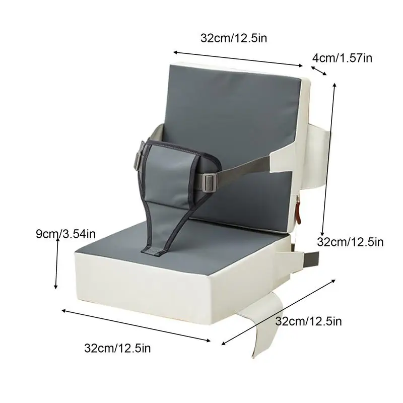 مقعد معزز للأطفال ، مضاد للخدش ، دعم قوي سميك ، السفر ، وسادة متزايدة ، قاع مانع للانزلاق ، أحزمة مرنة