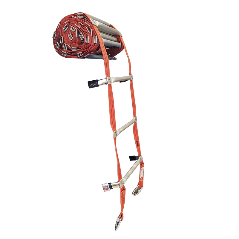 Portable Fire Escape Ladder, Aluminum Alloy, 15m Anti-Slip Rope Ladder, Window Hanging, Emergency Evacuation, Building Rescue