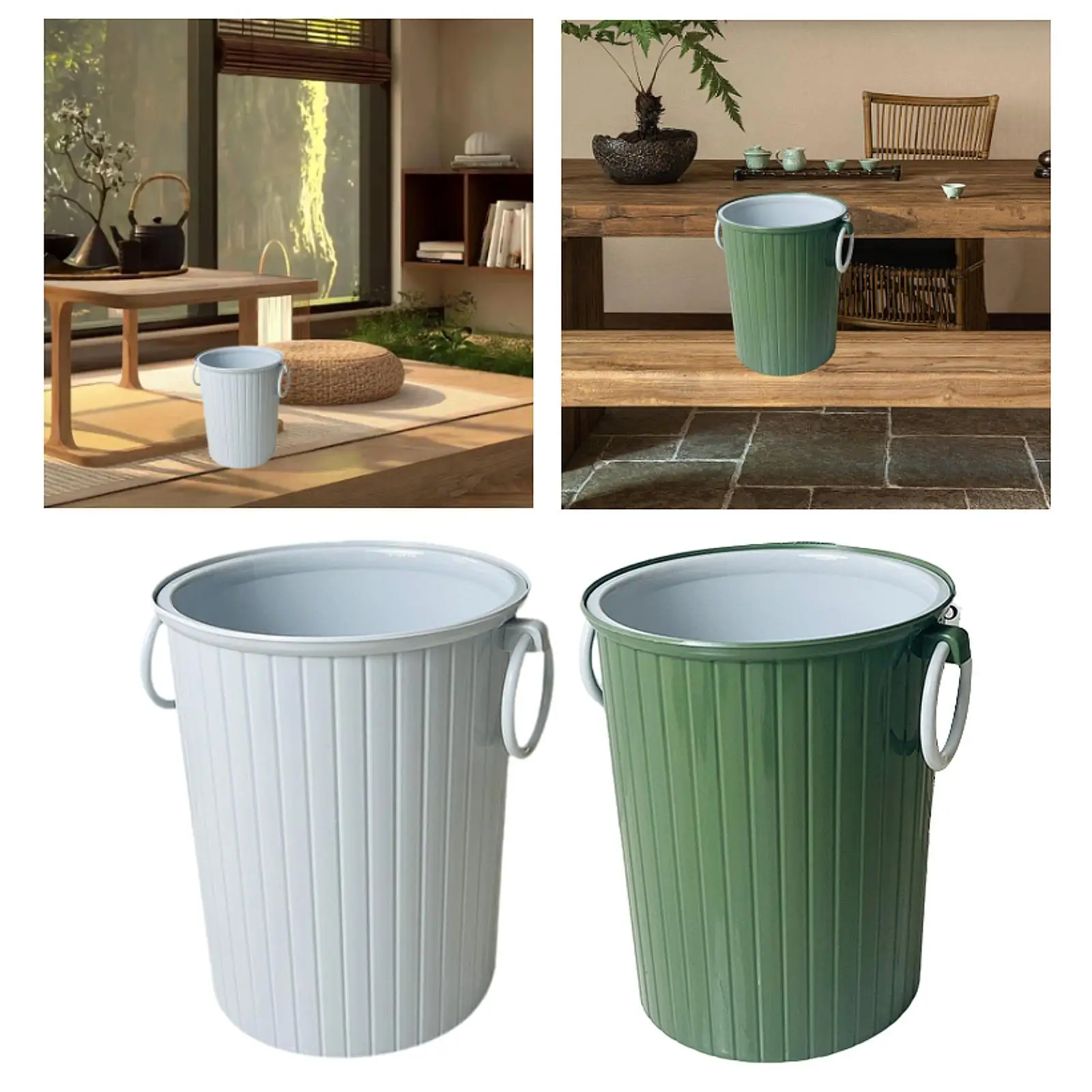 Tea Dregs Drainage Bucket with Lids Rubbish Container for Laundry Hotel Home