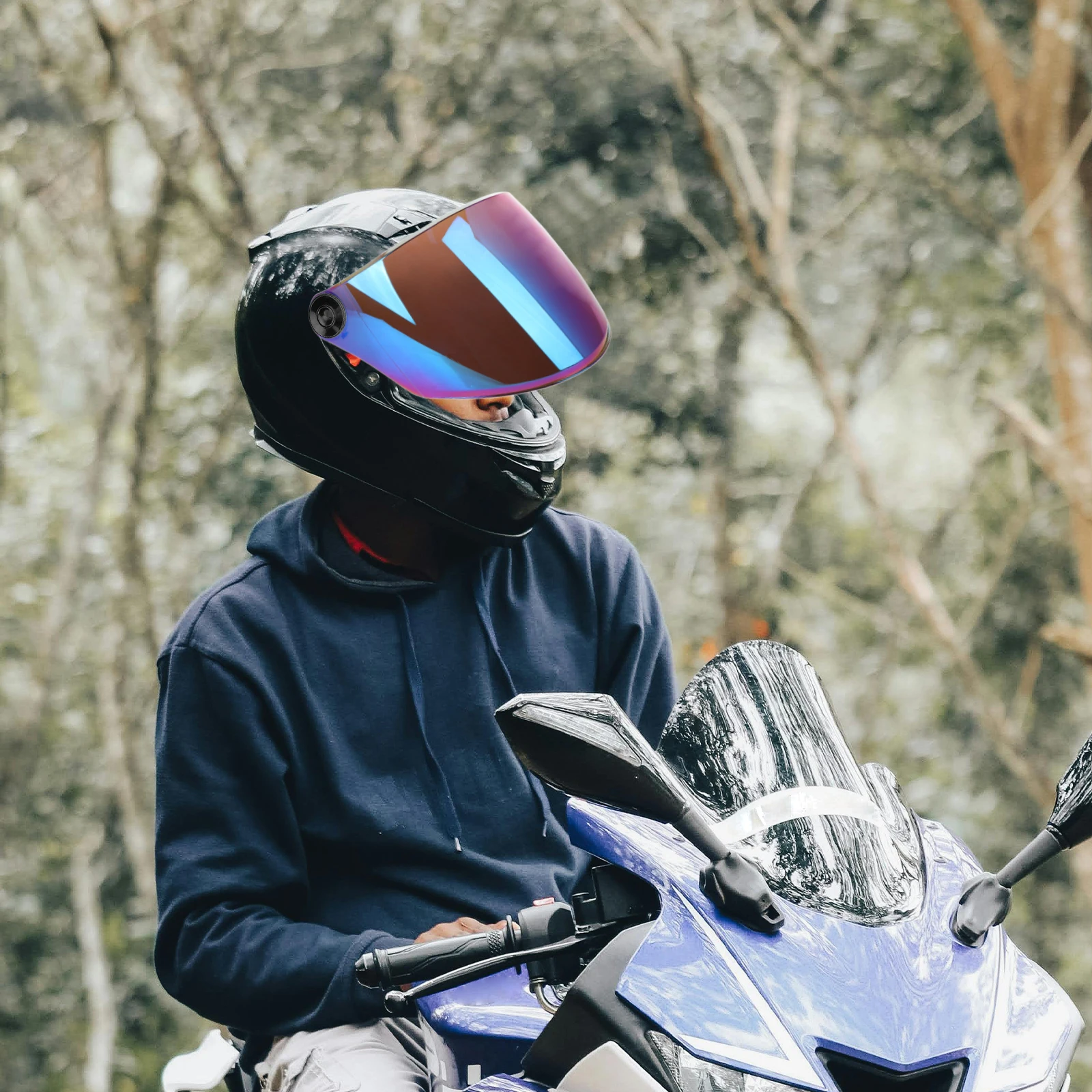 

Visor Lenses Replacement Full Electric Bike Cycling Motorcycle Windproof Dustproof High Transparency Acrylic