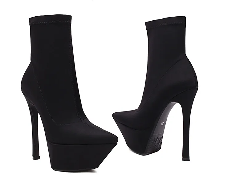 Oversize Large size Big Size Stiletto boots boots women shoes ankle boots for women ladies boots shoes woman winter