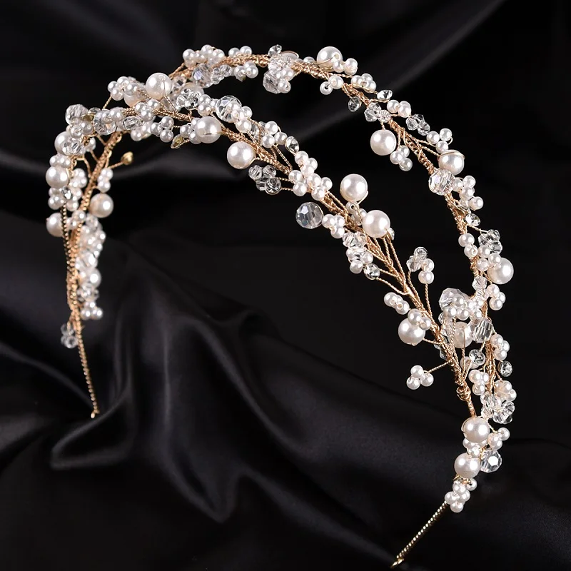 

New Women Elegant Pearls Simple Hairbands Sweet Headband Hair Hoops Holder Ornament Head Band Lady Fashion Hair Accessories