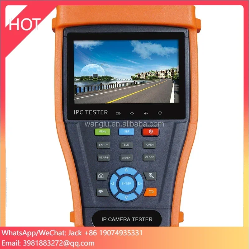 Tester CCTV portatile con touch screen Tester video CCTV HD da 4,3 pollici per telecamera analogica AHD TVI CVI SDI