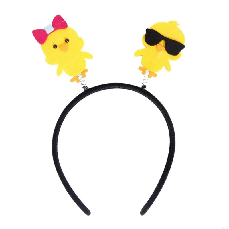 N5kf子供バニー耳卵ヘッドバンドガールズイースターヘアバンドパフォーマンスヘア装飾