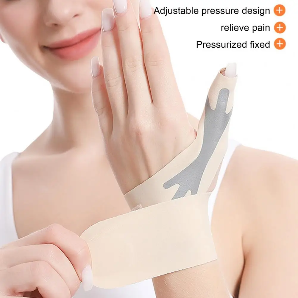 Thumb Wrist Brace Compression Sleeve with Fastener Tape Thin Breathable Elastic Joint Stabilizing Wrist Guard Thumb Spica Splint