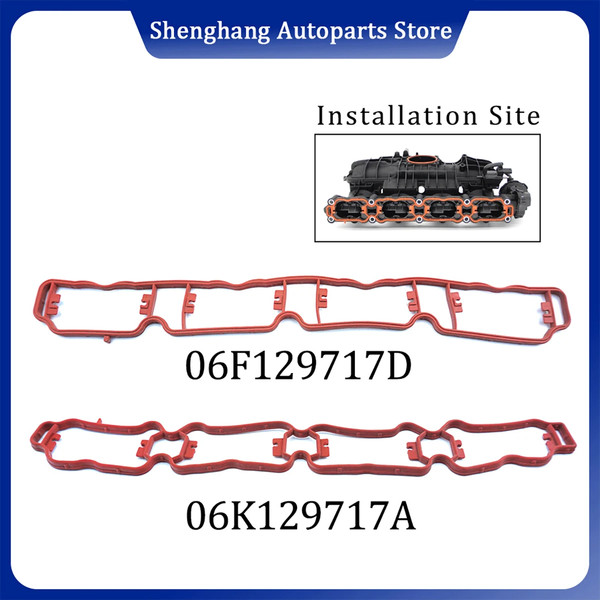 Intake Manifold Gasket For VW EOS CC Tiguan Golf Passat Audi A4 A5 A6 Q3 Q5 TT EA888 Gen 2 3 06F129717D 06F 129 717 D 06K129717A