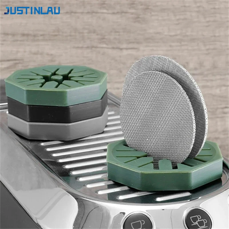 JUSTINLAU 51/53/58mm Kaffee Filter Stand Halterung Siebträger Wiederverwendbare Silikon Espresso Filter Lagerung Rack Filter Halterung