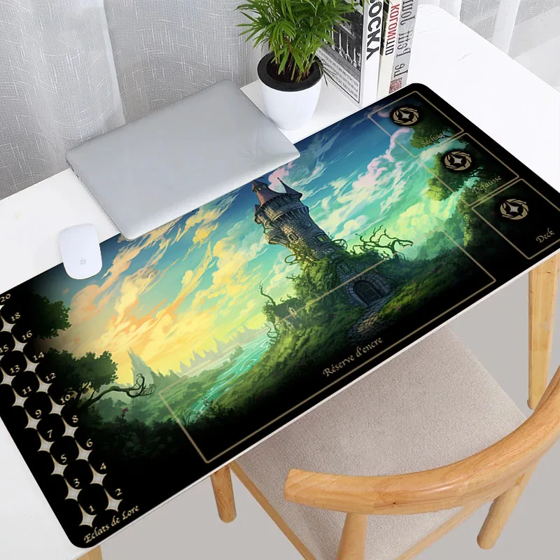 

Коврик для клавиатуры Lorcana Fast Delivery с замком, расширенный коврик для мыши kawaii, розовый, фиолетовый, защитный коврик для офисного рабочего стола, коврик XXL