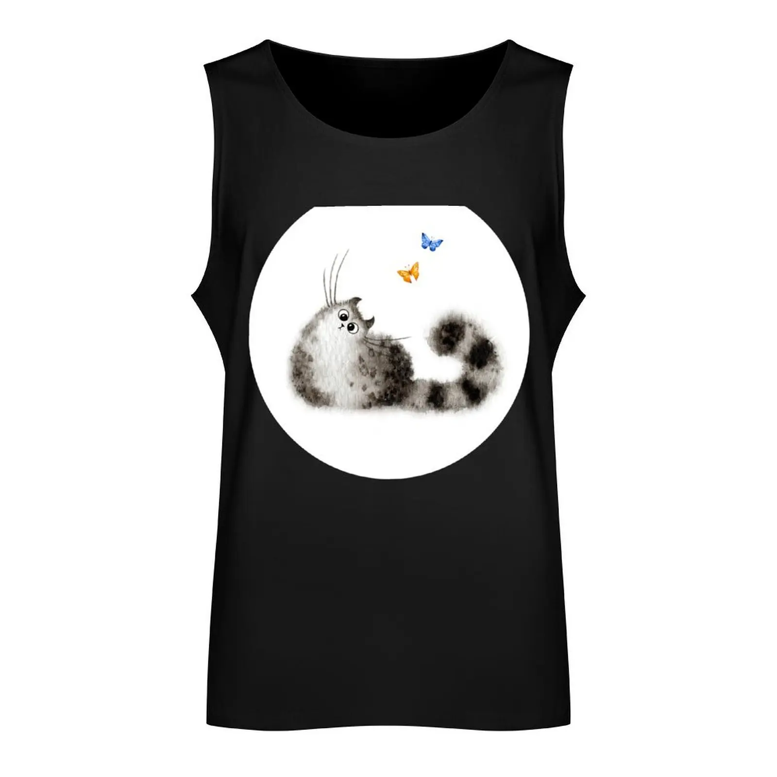 Fuzzy Cat #3 Tank Top gym clothes men Men's gym