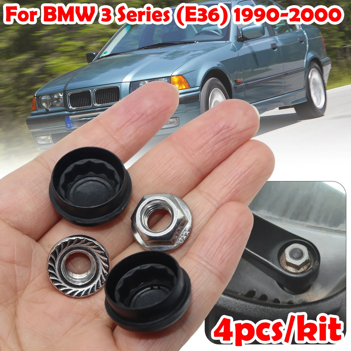 

955203005 For BMW 3 Series (E36) Car Front Windshield Wiper Arm Nut Screw Cap Bolt Rocker Cover 1990 1991 1992 1993 1994 - 2000