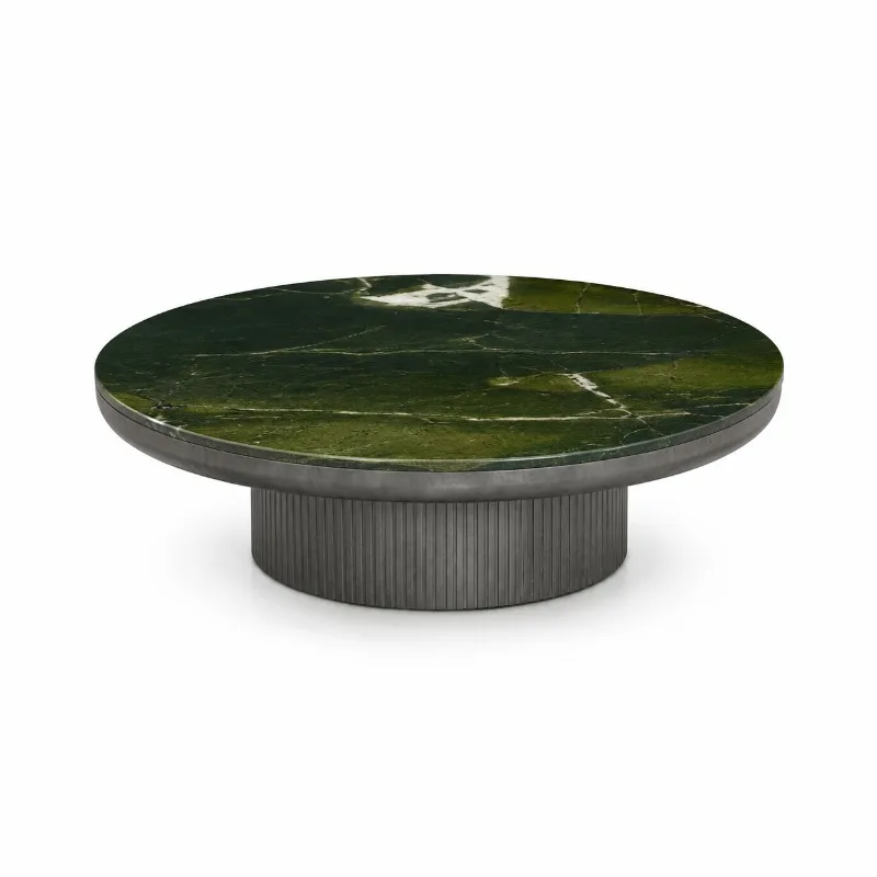 Italian Marble Modern Combination Coffee Table Avocado Green Luxury High-End Feeling for Living Room Durable Home Use