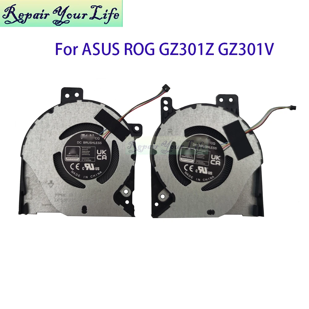 Notebook-Kühlungslüfter für CPU und GPU für ASUS ROG Flow Z13 GZ301 GZ301ZE GZ301VV NR2201ZA 13NR07X0T02011 03011 FPQD FPQ7 DFS5F22B04954N